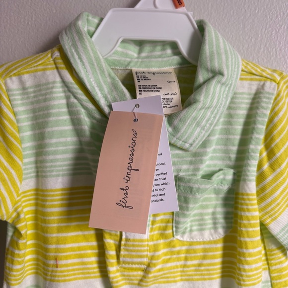 Bundle of 2 First Impressions Green and Yellow Baby Outfit - Picture 5 of 13